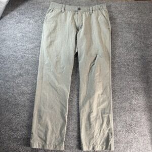 Under Armour Pants Mens 36x32 Gray Khakis Chino Golf Casual Flat Front Zip Fly